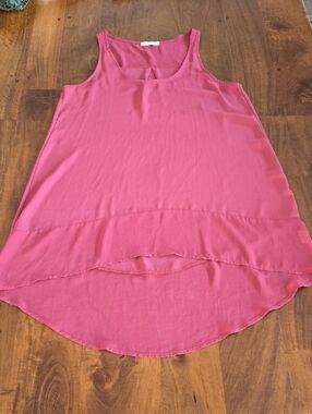Lush Dusty Dark Rose Tunic Tank Top Size Medium